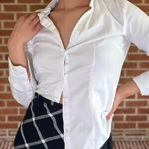 White button down shirt (S)